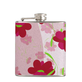 Rosa och röda blommor - Blommig Fickplunta