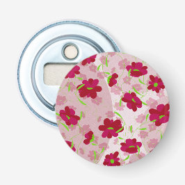 Rosa och röda blommor - Blommig Flasköppnare