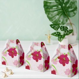 Rosa och röda blommor - Blommig Presentaskar