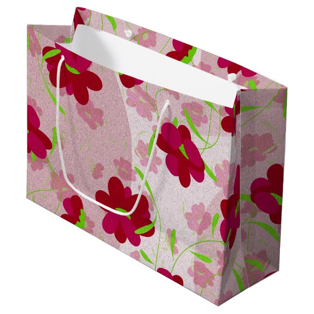 Rosa och Röda blommor - Blommigt (Framsidan Vinklad)