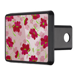 Rosa och Röda blommor - Blommigt Dragkroksskydd