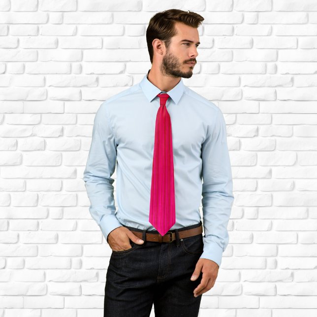 Rosa och röda flervärgsrandiga slipsar (Pink and Red Multi Stripes Tie)