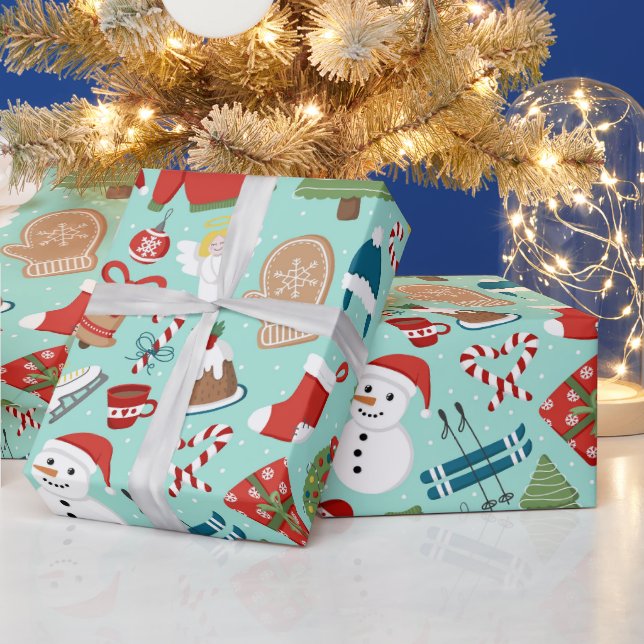 Rosa och Röda julafton Helgdag Presentpapper (Helgdagar)