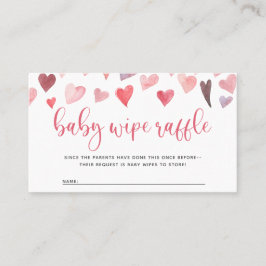 Rosa och Röda örter Valentines Baby-svepen Raffle Placeringskort