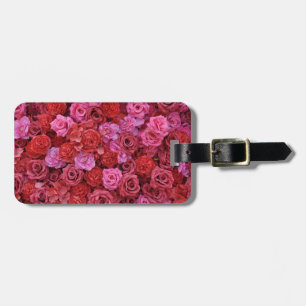 Rosa och röda rosor blomster mönster bagagebricka