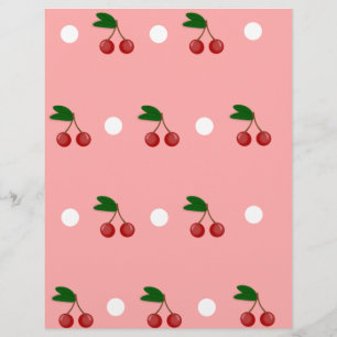 Rosa och rödkörsbär Mönster Soap Wrapper Reklamblad