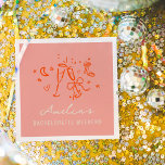 Rosa och rödsketch Bachelorette Helg Party Pappersservett<br><div class="desc">Deka ut din bachelorette Party helg med personlig napkins med dessa rosa och röda skisser illustrerade gilikoner.</div>