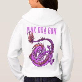 Rosa och Rosa Dra Gon - Tecknad Stil Dragon T Shirt