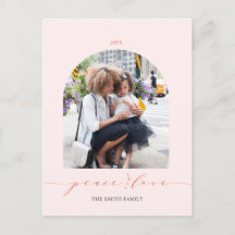 Rosa och rött | Julfoto för fred och Kärlek