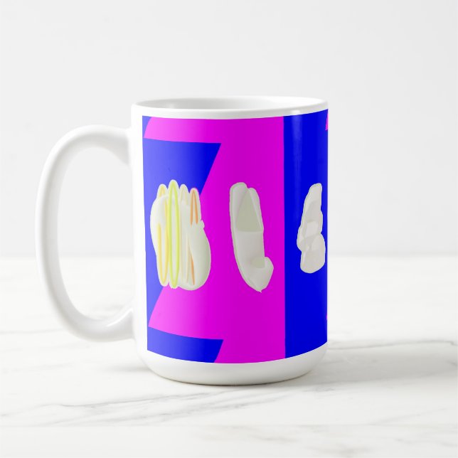 ROSA OCH ROYAL AV abstrakt-KONT Kaffemugg (Vänster)