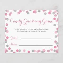Rosa och Silver Baby Shower Candy Guessing Game
