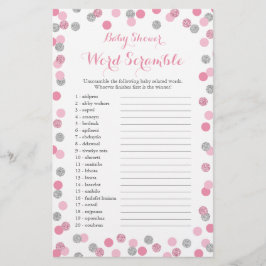 Rosa och Silver babyskor Ord-skammussla Flygblad