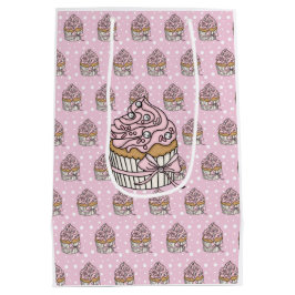 Rosa och Silver Cupcakes Polka Dot 