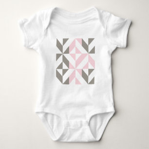Rosa och Silver Geometric ZigZag T Shirt