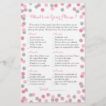 Rosa och Silver Glitter Vad är i ditt Mobila spel?