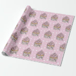Rosa och Silver Muffins Polka Dot Presentpapper<br><div class="desc">Dessa söt rosa- och silver-muffinsar kan användas för födelsedagar,  babydusch eller bröllop.</div>