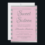 Rosa och silverfärgat sötningsmedel 16 födelsedag inbjudningar<br><div class="desc">Rosa och Silver Foil Glam Födelsedagsfest inbjudan under en 16:e födelsedagsfest firande. Denna moderna inbjudan är perfekt för en Rosa och Silver Girly Sweet 16 Födelsedagsfest. Kontakta designern om du vill ha anpassade matchande objekt.</div>