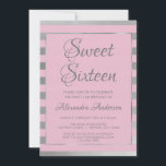 Rosa och silverfärgat sötningsmedel 16 födelsedag inbjudningar<br><div class="desc">Rosa och Silver Foil Glam Födelsedagsfest inbjudan under en 16:e födelsedagsfest firande. Denna moderna inbjudan är perfekt för en Rosa och Silver Girly Sweet 16 Födelsedagsfest. Kontakta designern om du vill ha anpassade matchande objekt.</div>