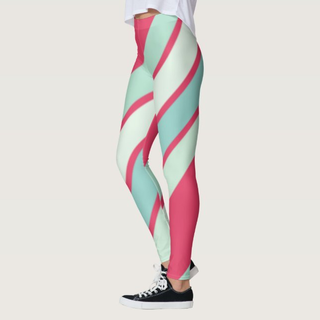 Rosa och skuggor av Light Blue Rand Leggings (Vänster)