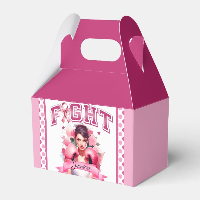 Rosa och Söt Blommigt Bröstcancer Presentaskar (Framsidan Sidan)