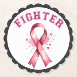 Rosa och Söt Blommigt Bröstcancer Underlägg Papper