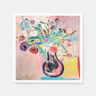 Rosa och Söt Blommigt Cocktail Napkins Pappersservett