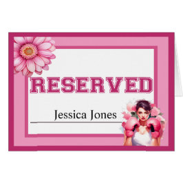 Rosa och Söt Blommigt Kort reserverad för bröstcan