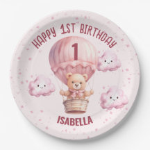 Rosa och Söt Nalle Flicka