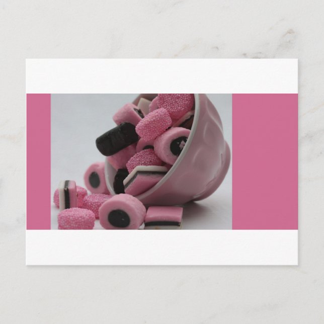 rosa och söt vykort (Framsida)