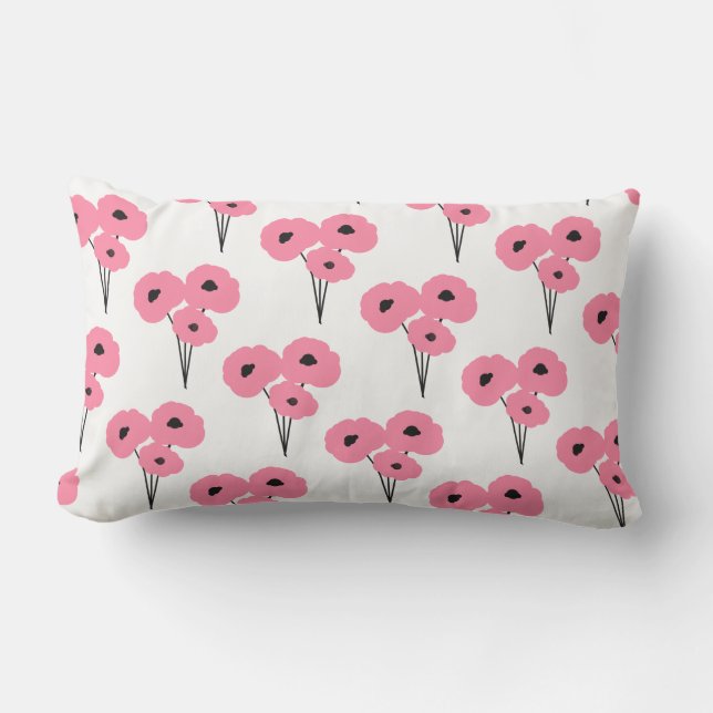 ROSA- OCH SVARPOPIER FÖR chicens UTDOOR-PILLOW_MOD Lumbarkudde (Framsida)