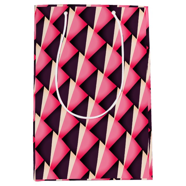 Rosa och svart abstrakt geometrisk mönster  (Framsidan)