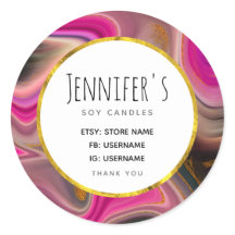 Rosa och svart Abstrakt med Guld Swirls Business