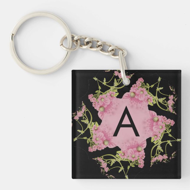 Rosa och svart Achillea Monogram (Framsidan)