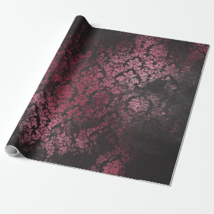Rosa och svart antik skrapaGrungedamast 16 Presentpapper