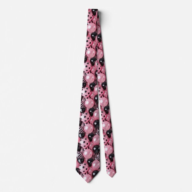 Rosa och svart ballonger slips (Framsida)