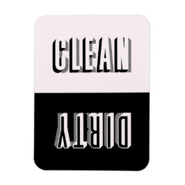 Rosa och svart Block Modern Typography Dishwasher Magnet