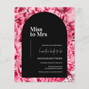 Rosa och svart Blommigt Arch Miss Mrs Möhippa