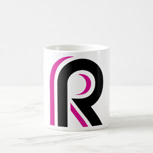ROSA OCH SVART BREV R KAFFEMUGG