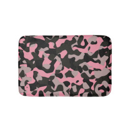 Rosa och svart Camo Badrumsmatta