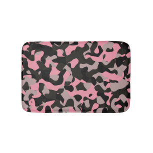 Rosa och svart Camo Badrumsmatta