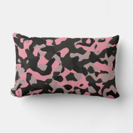 Rosa och svart Camo Lumbarkudde