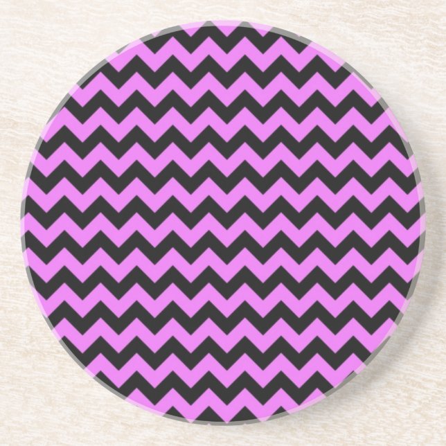 rosa och svart Chevron Underlägg (Framsidan)