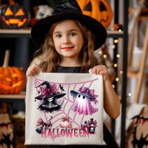 Rosa och svart Coquette Halloween