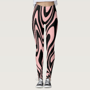 Rosa och svart damasker leggings