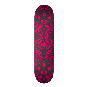 Rosa och svart damast för neon mini skateboard bräda 18,5 cm