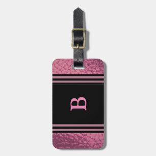 Rosa och svart design för Faux-läder Bagagebricka