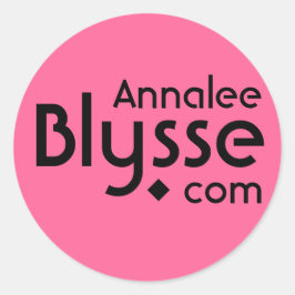 Rosa och svart Ditt namn som URL-reklam Runt Klistermärke