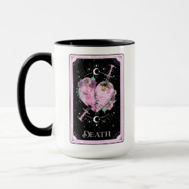 Rosa och svart dödsTarot Card Witchy Celestial Mugg