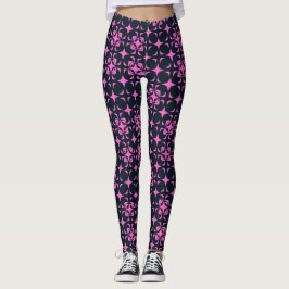Rosa och svart Elegant Leggings