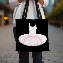 Rosa och svart för minimalistisk Ballet Tutu Tygkasse